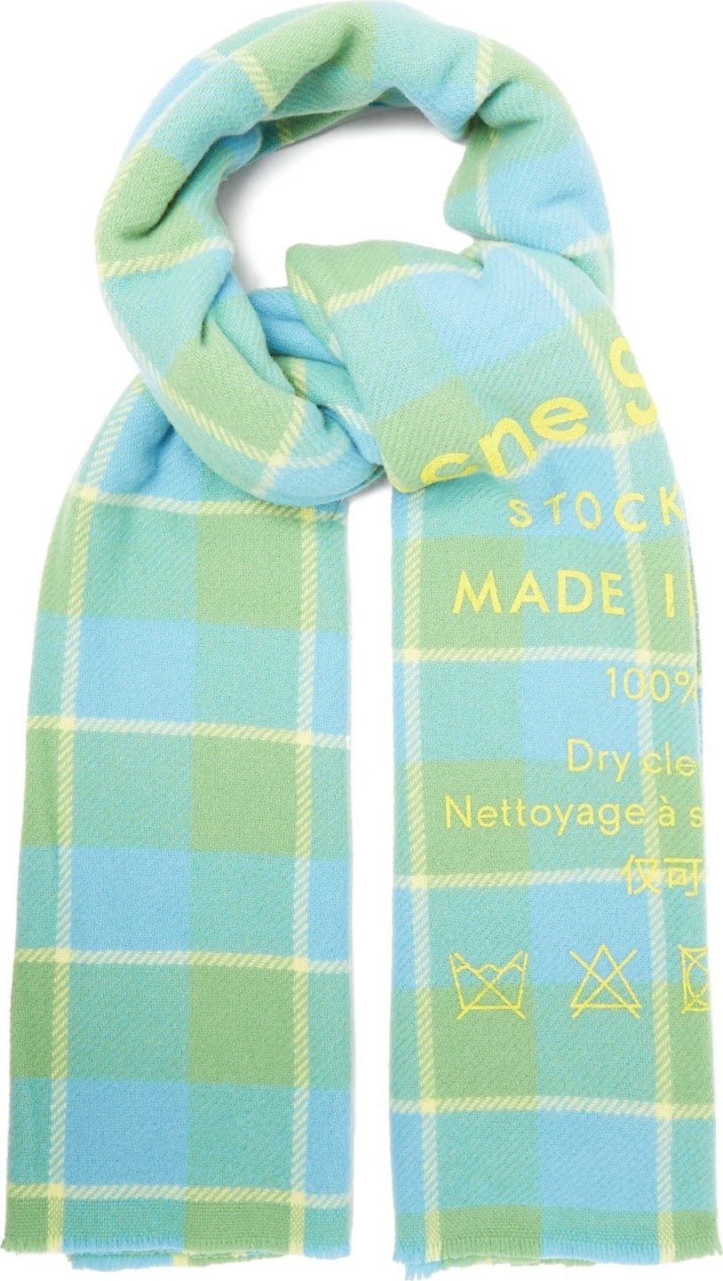 Acne Studios Cassiar logo-print wool scarf