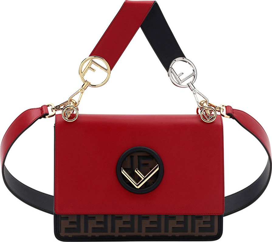 Fendi Kan I Regular FF Bicolor Shoulder Bag