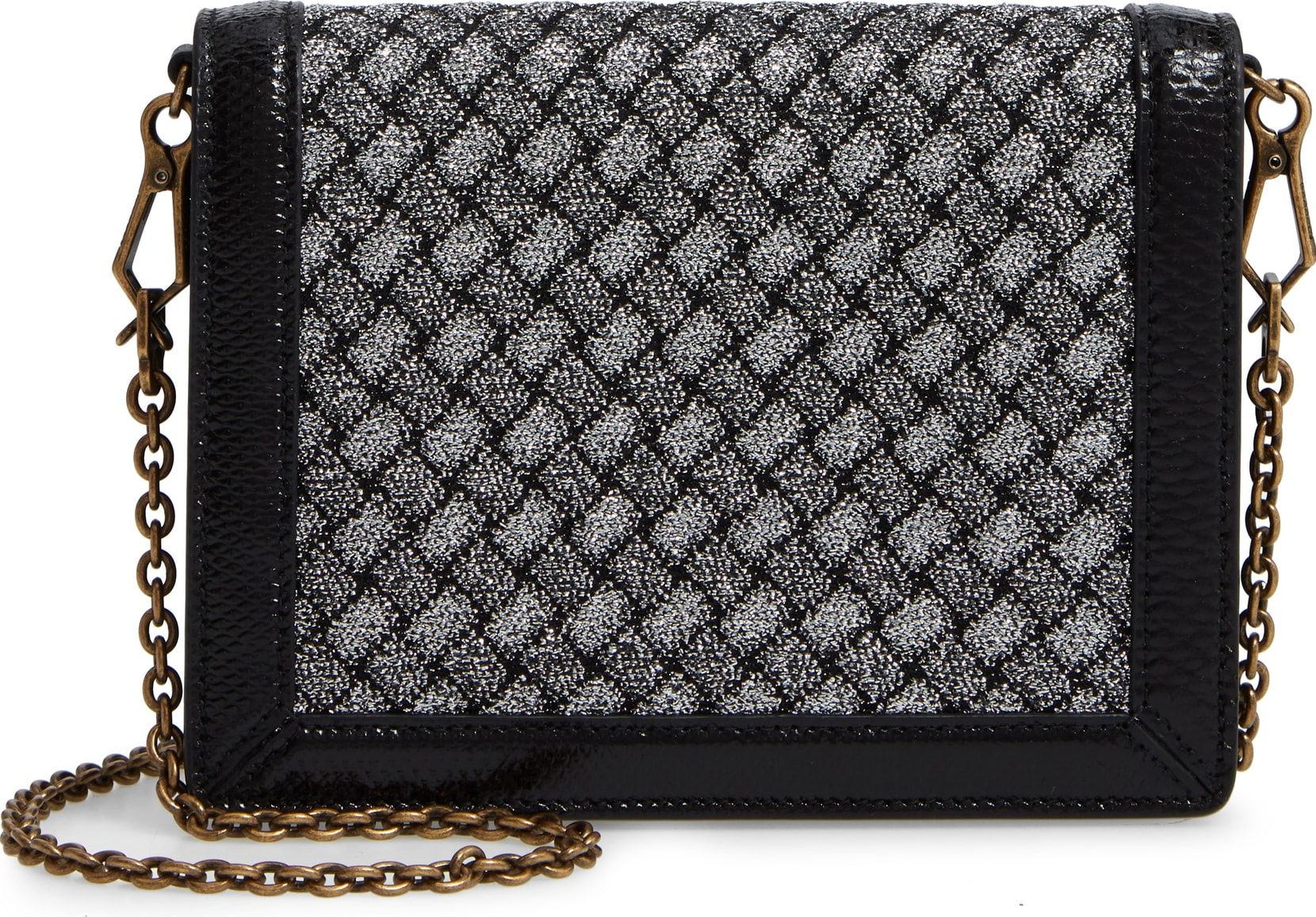 Bottega Veneta Textile, Lambskin Leather & Genuine Snakeskin Wallet on a Chain