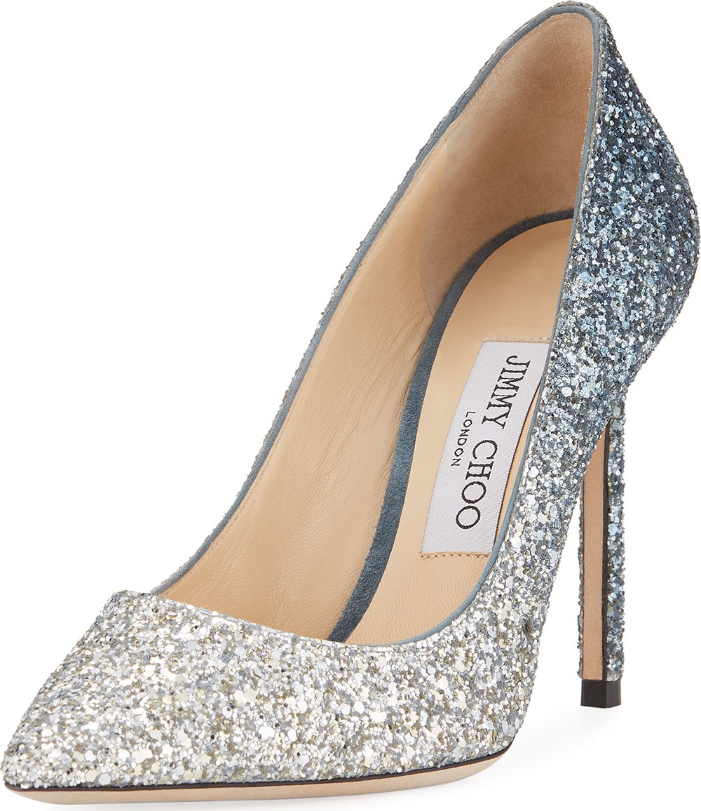 Jimmy Choo Romy Glitter Degrade 100mm Pumps