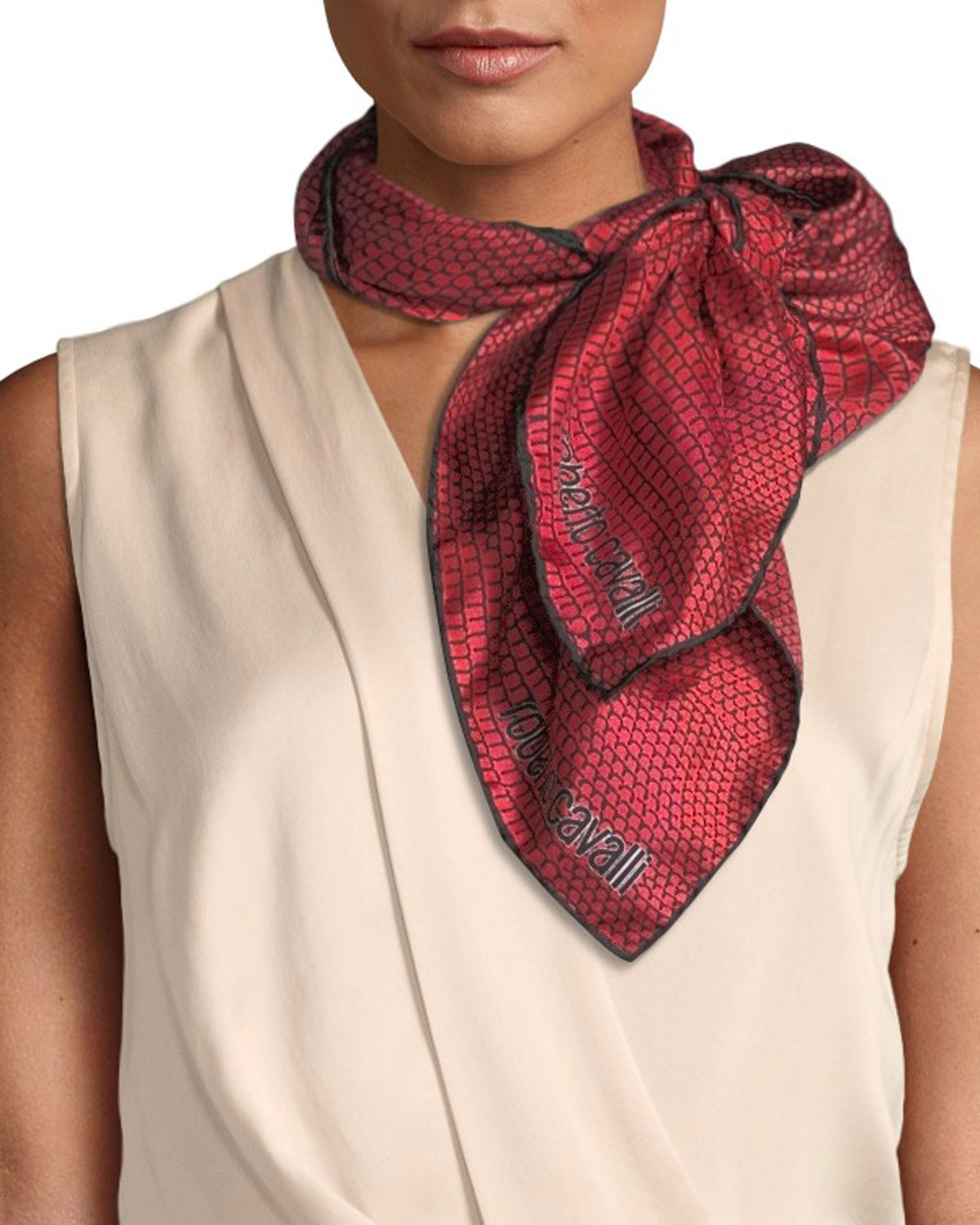 Roberto Cavalli Square Silk Scarf