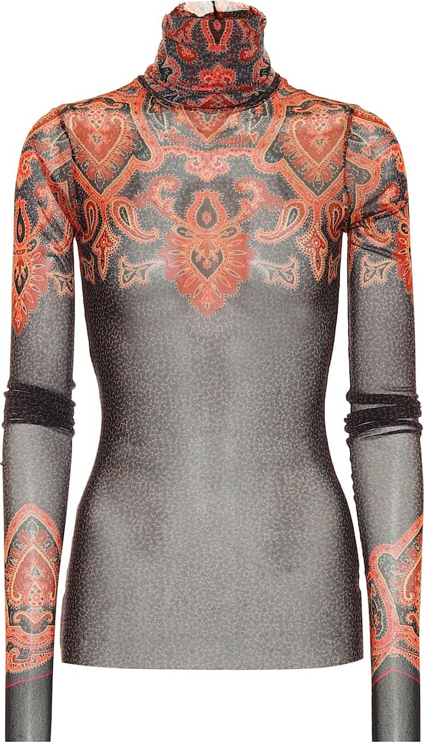 Etro Printed turtleneck top