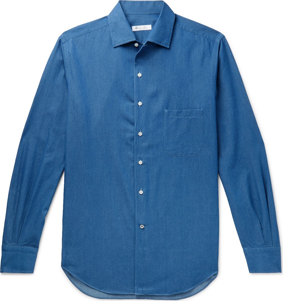 Loro Piana Andre Cotton-Chambray Shirt