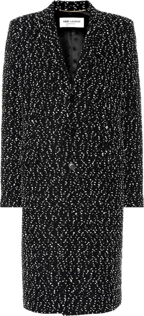 Saint Laurent Tweed Chesterfield coat