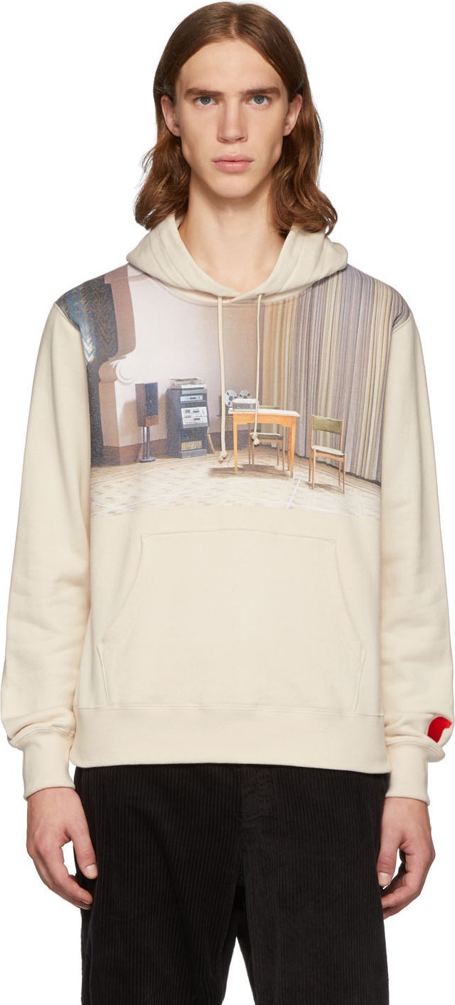 Undercover Beige Study Print Hoodie