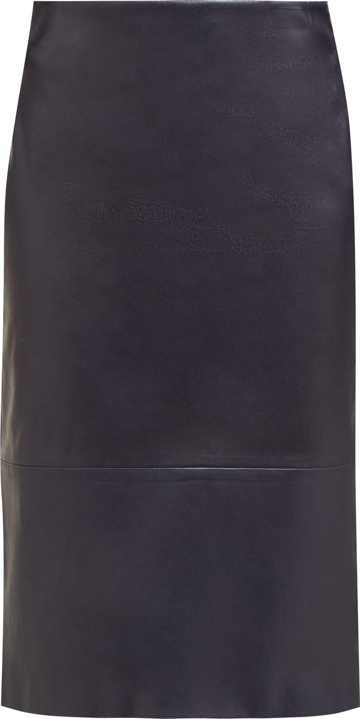 THE ROW Jaston bonded-leather pencil skirt