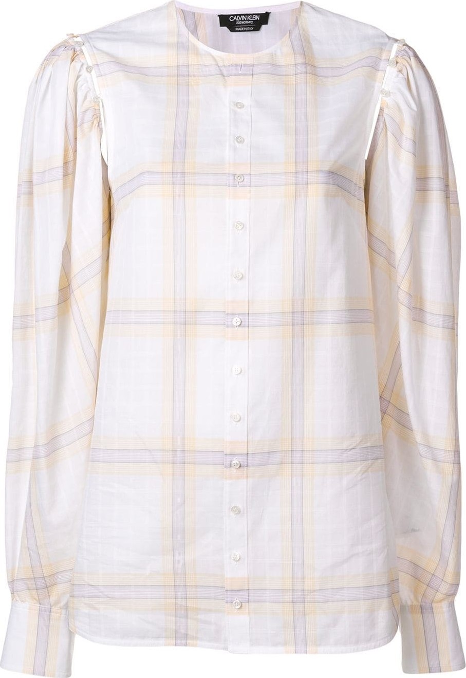 Calvin Klein 205W39NYC plaid cotton shirt
