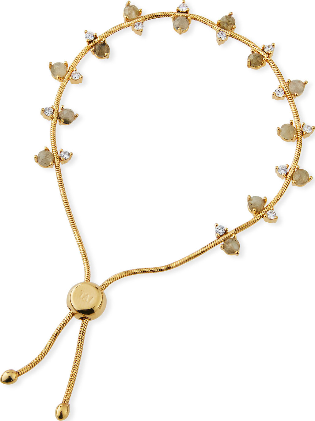 Tai Labradorite & Cubic Zirconia Slider Bracelet