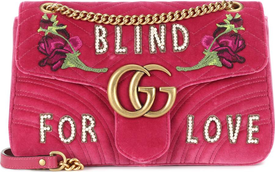Gucci GG Marmont Medium velvet shoulder bag