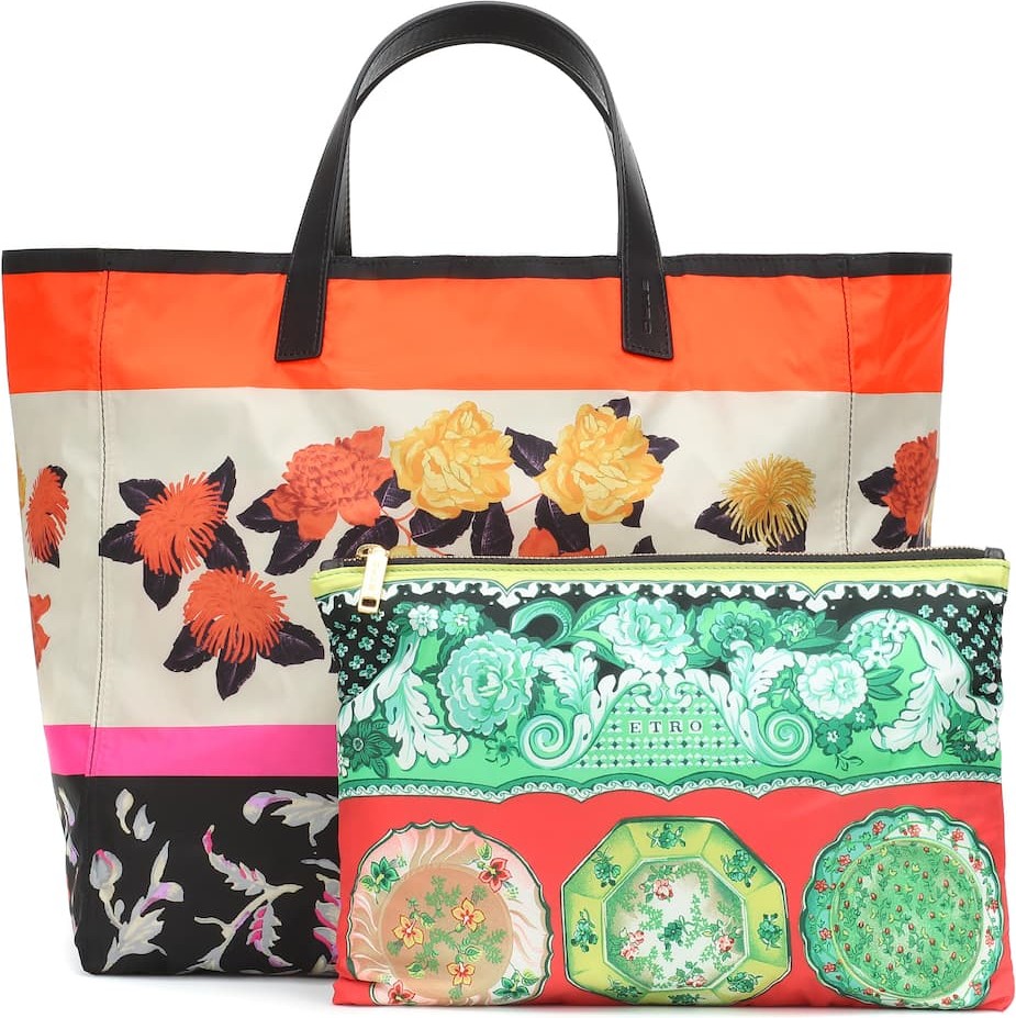 Etro Floral packable tote bag