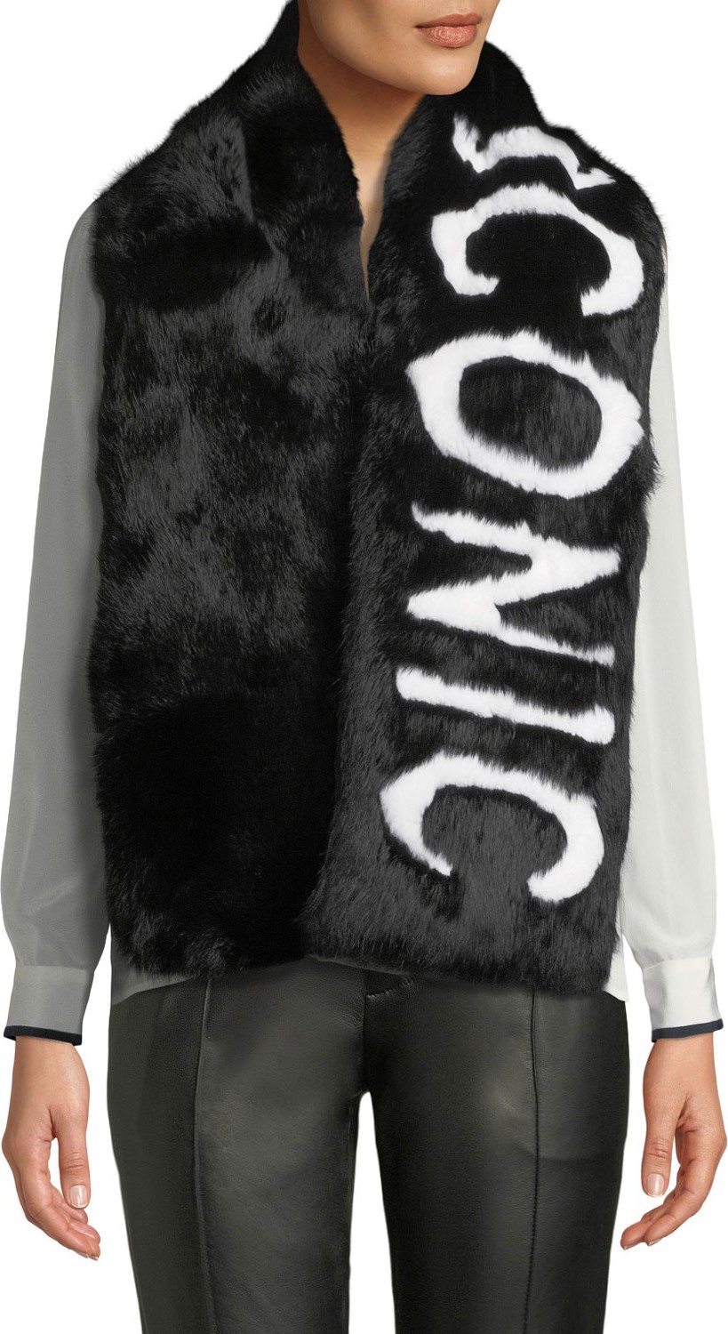 Eugenia Kim Colden Iconic Two-Tone Fur Scarf