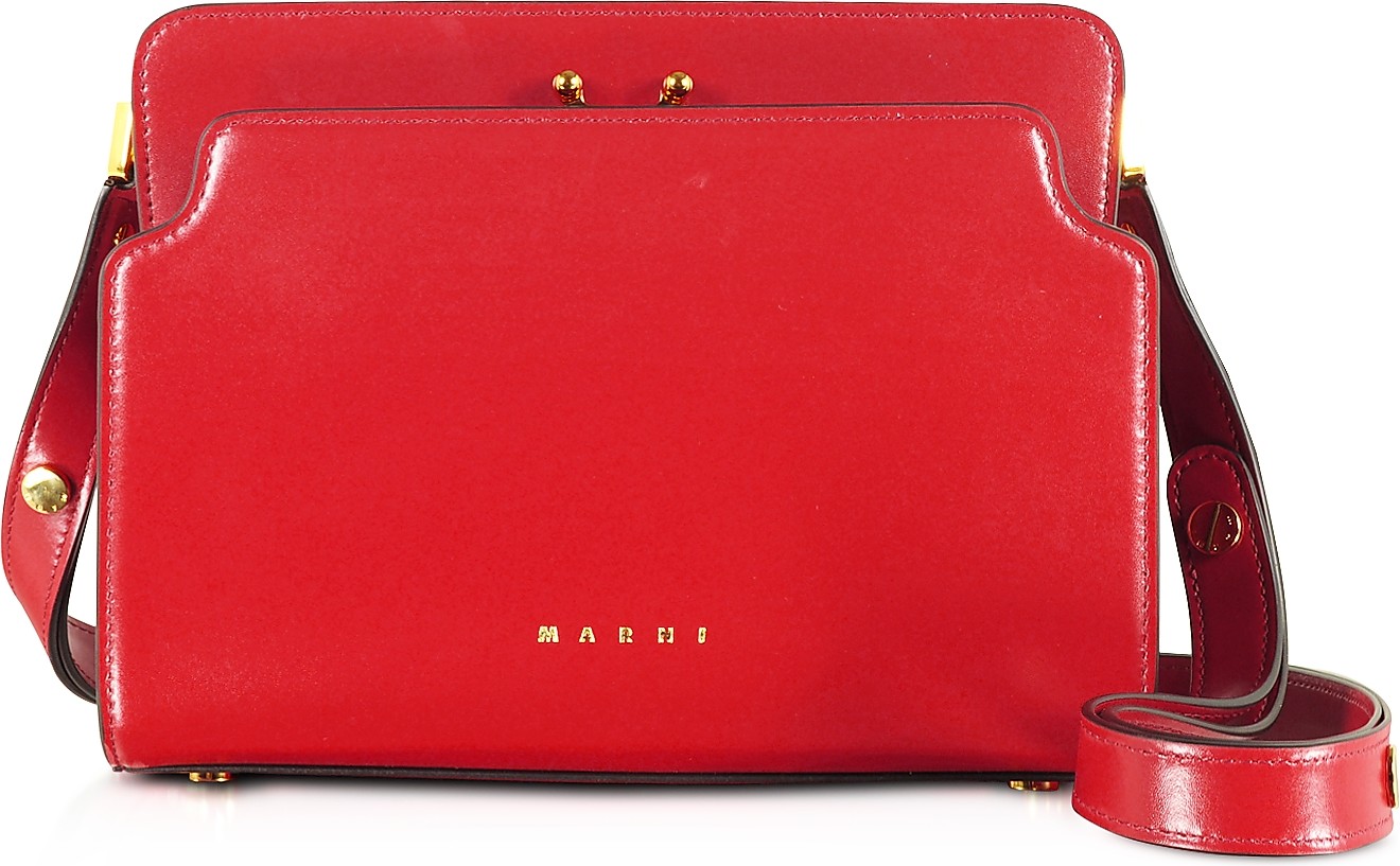 Marni Trunk Reverse Nappa Calf Leather Crossbody Bag