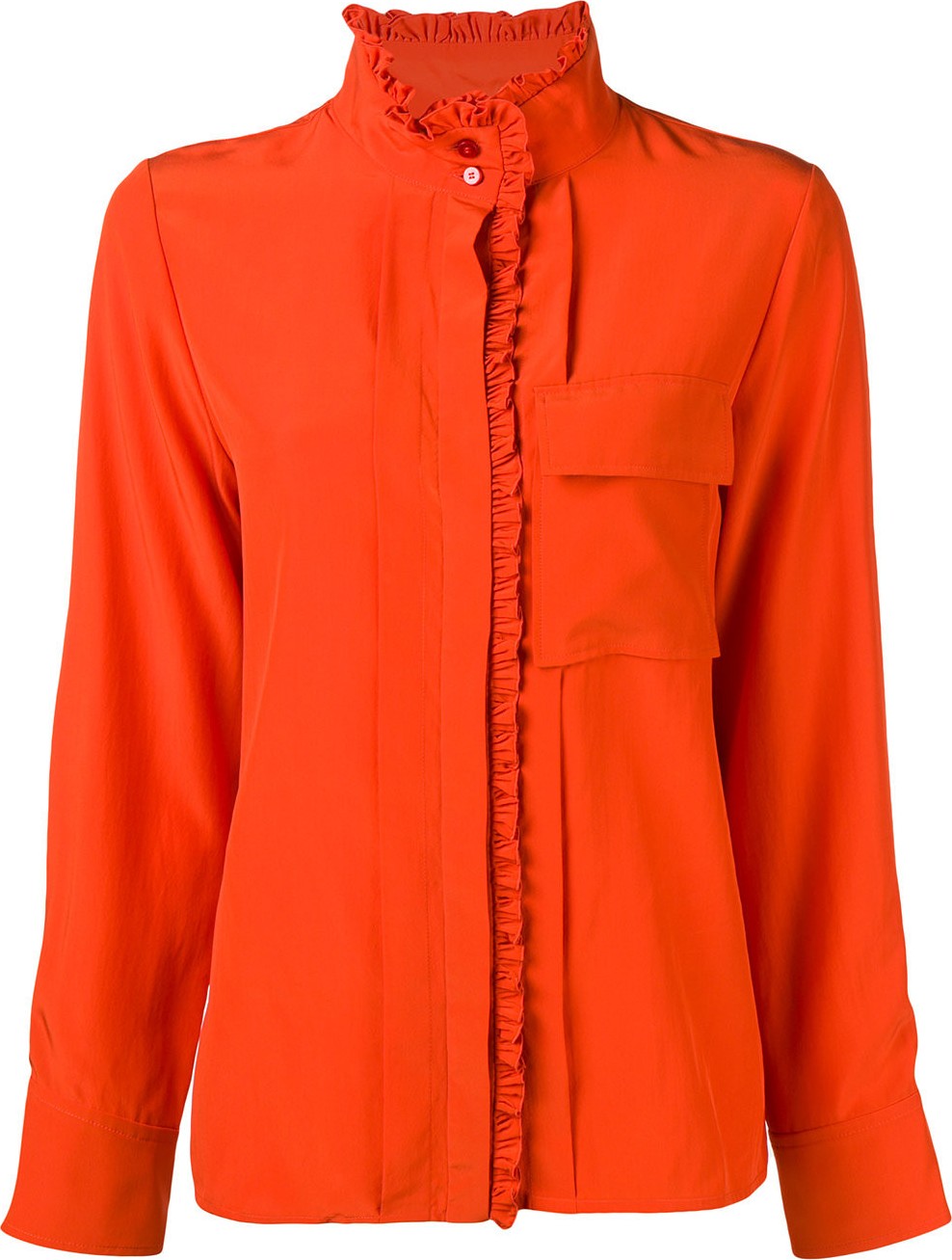 Chloe frilled band collar blouse