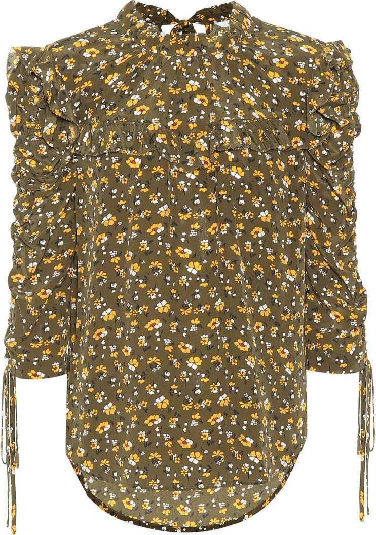 Veronica Beard Howell floral-printed silk blouse