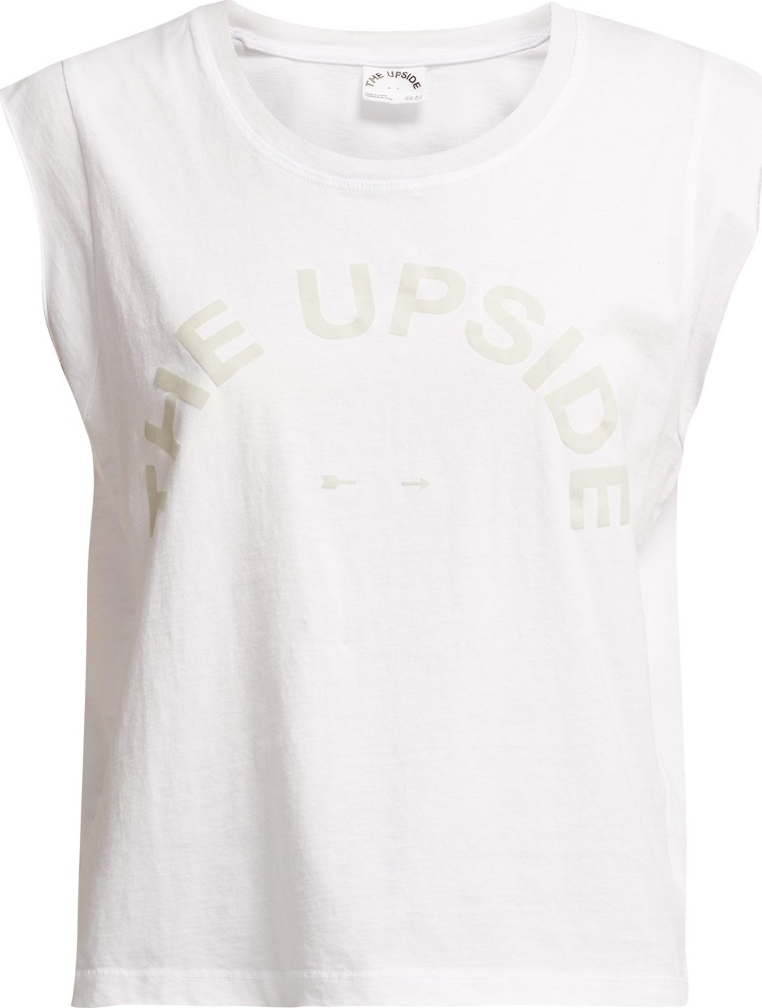 The Upside Flocked-logo cotton tank top