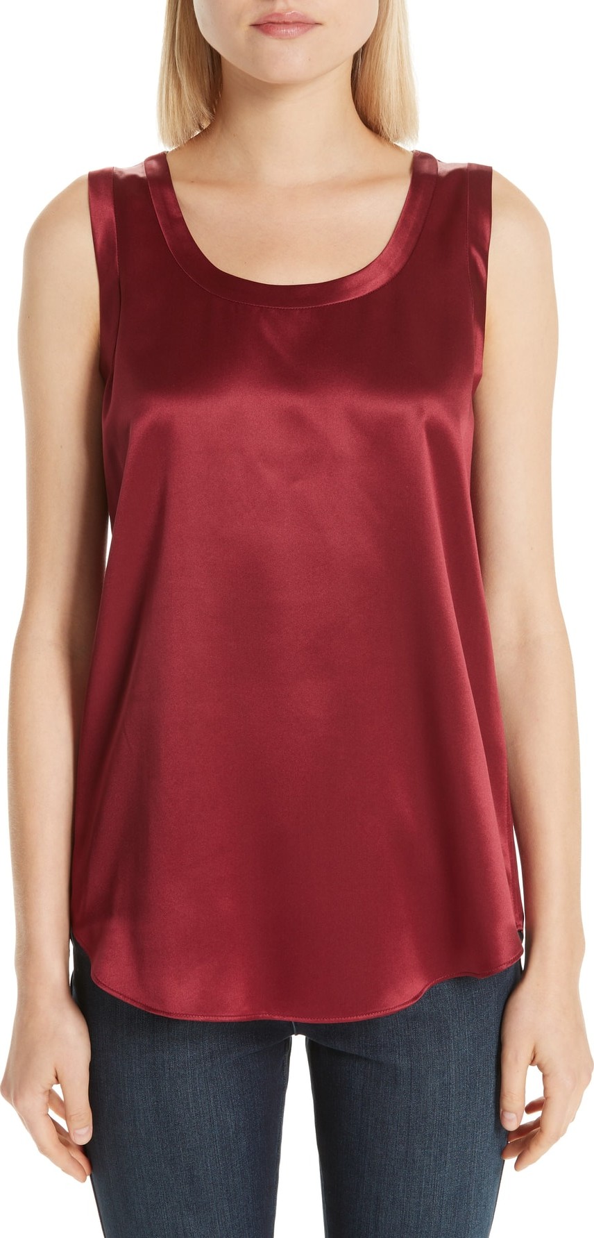 Lafayette 148 New York Perla Reversible Silk Blouse