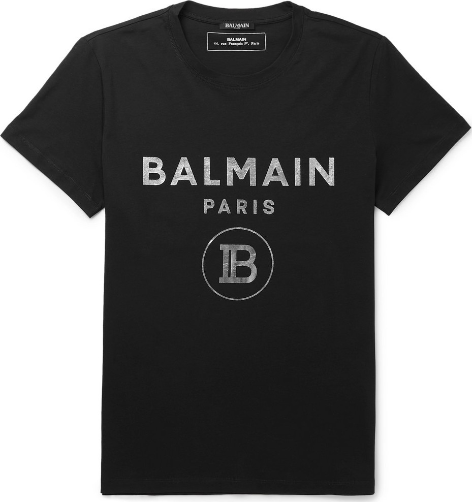Balmain Slim-Fit Logo-Print Cotton-Jersey T-Shirt