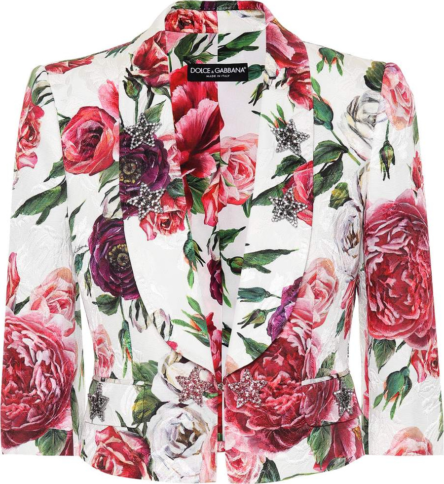 Dolce & Gabbana Floral-printed jacquard blazer