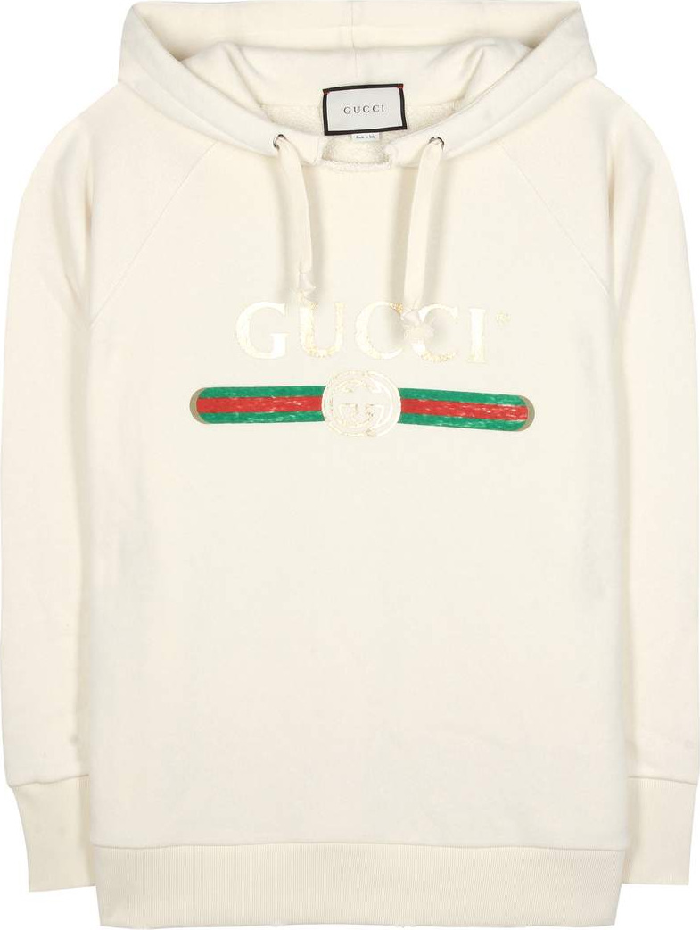 Gucci Appliquéd cotton hoodie