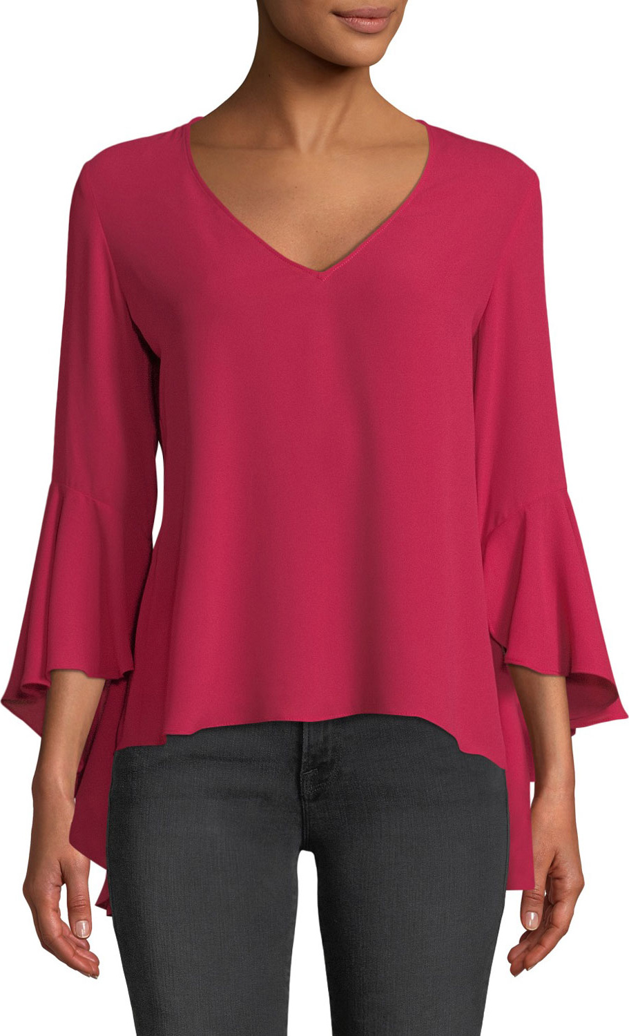 Bailey 44 Tatyana Ruffle-Sleeve V-Neck Top