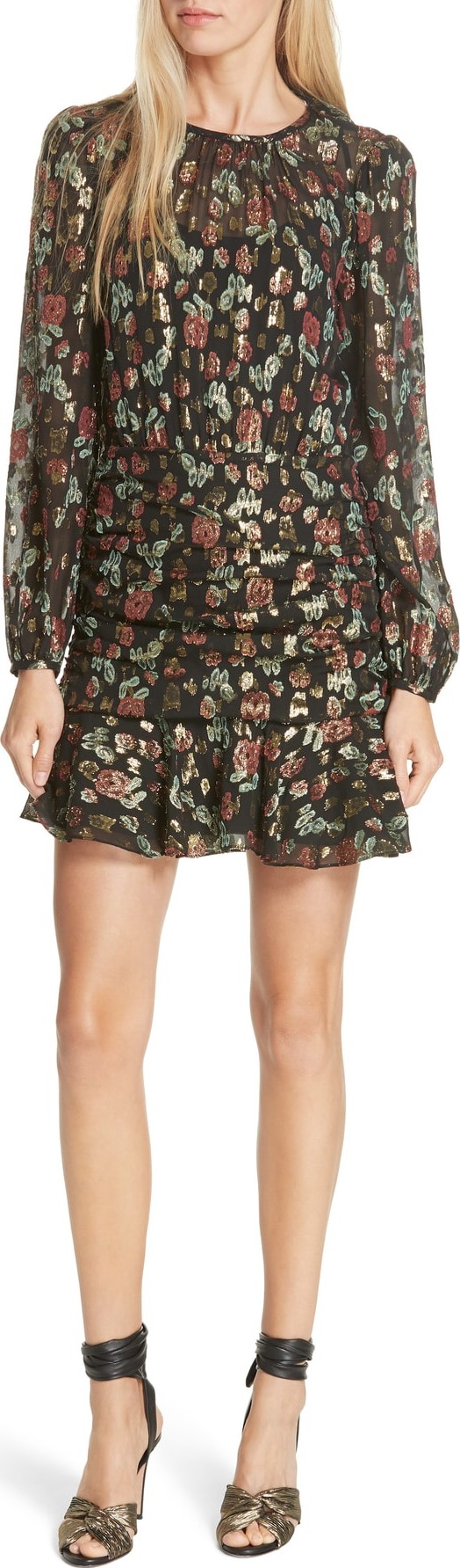 Veronica Beard Robin Silk Blend Jacquard Minidress