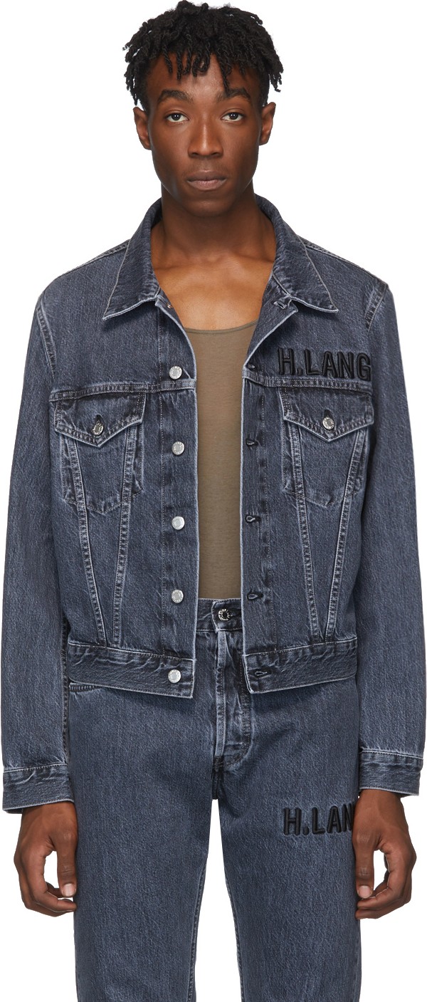 Helmut Lang Grey Denim Masc Trucker Jacket