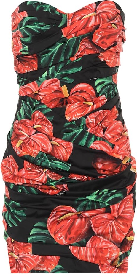 Dolce & Gabbana Floral stretch-cotton minidress