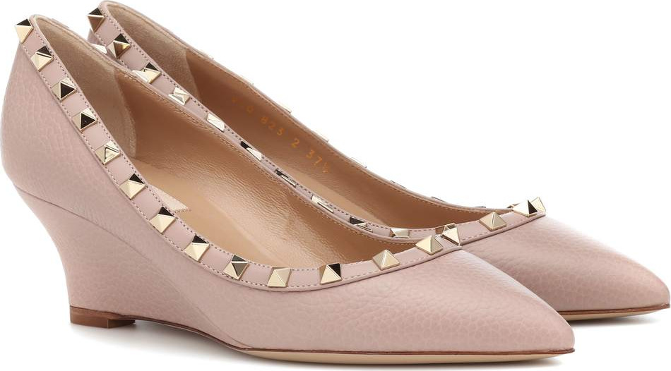 Valentino Valentino Garavani Rockstud leather wedges