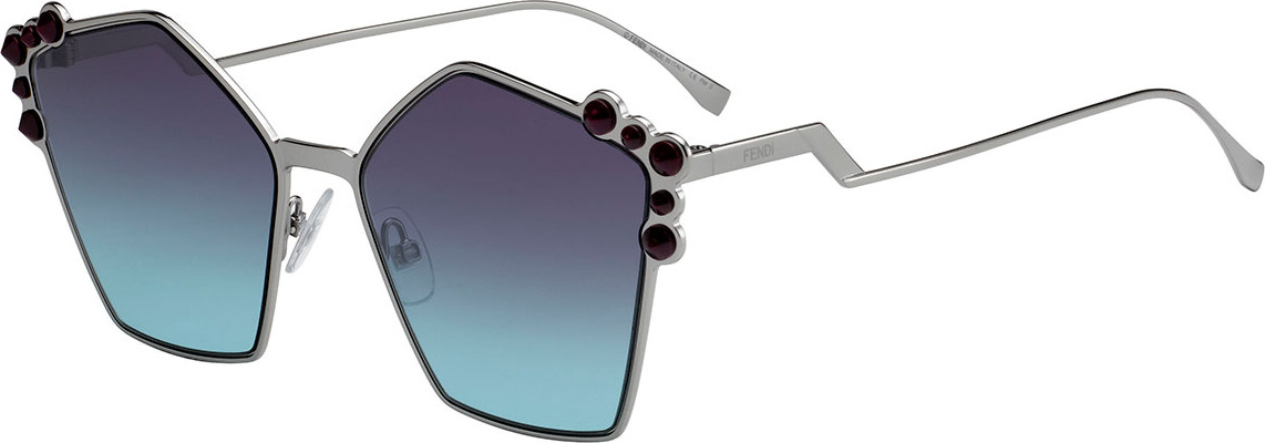 Fendi Studded Oversized Geometric Sunglasses