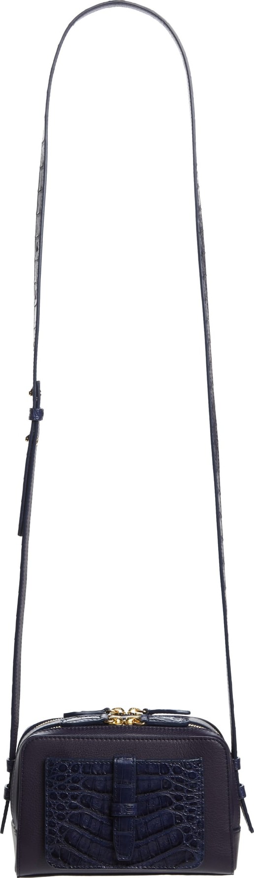 Nancy Gonzalez Leather & Genuine Crocodile Camera Bag