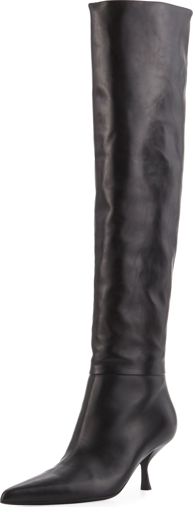 THE ROW Bourgeoisie Leather Over-the-Knee Boot