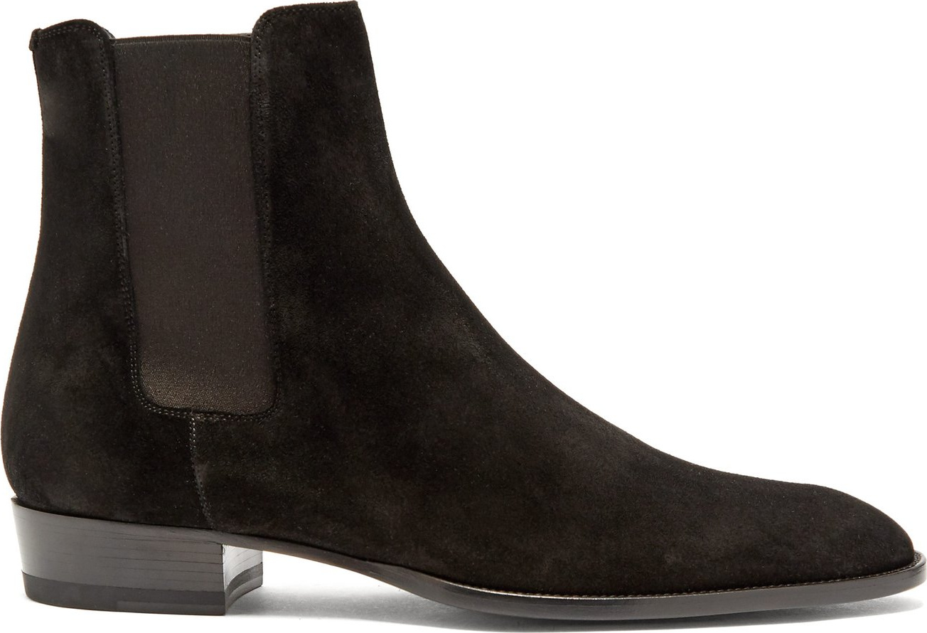 Saint Laurent Wyatt suede chelsea boots