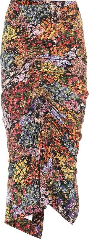 Preen Monna floral stretch crêpe skirt