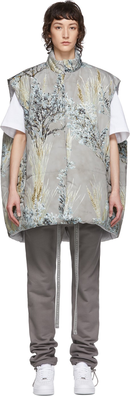 Fear of God Reversible Grey Oversized Camo Vest