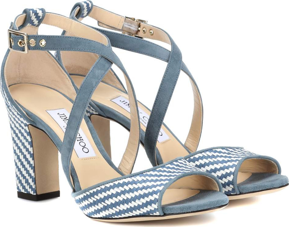 Jimmy Choo Carrie 85 raffia sandals