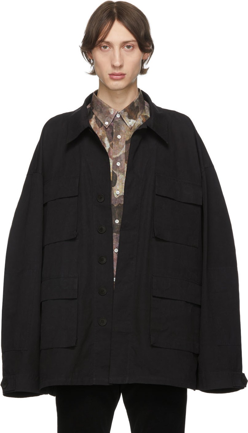 Schnayderman's Black Oversized Army Jacket