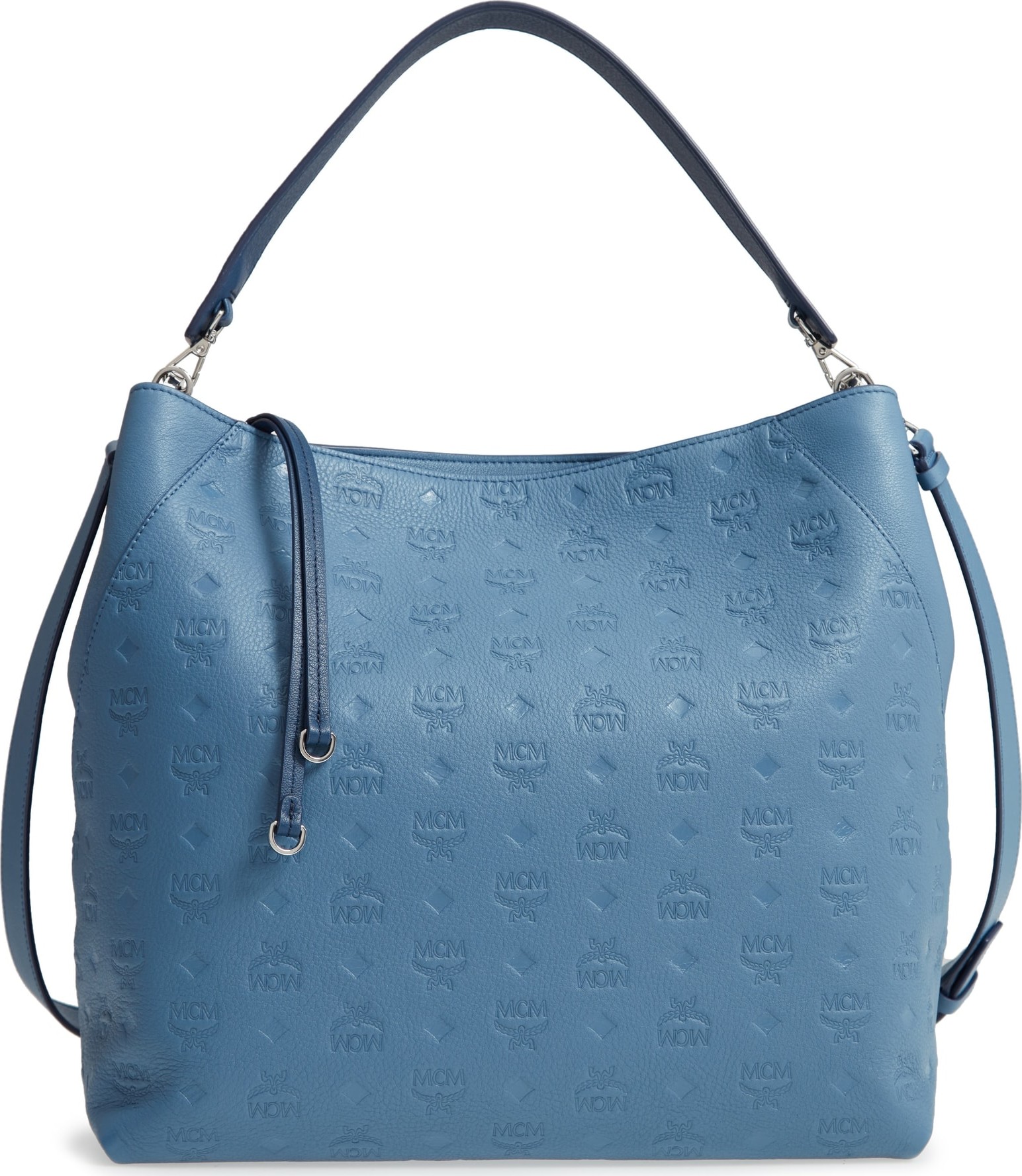 MCM Klara Monogrammed Leather Hobo Bag