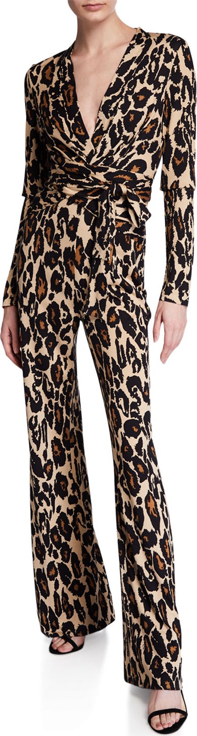 DIANE von FURSTENBERG Melinda Leopard-Print Jumpsuit