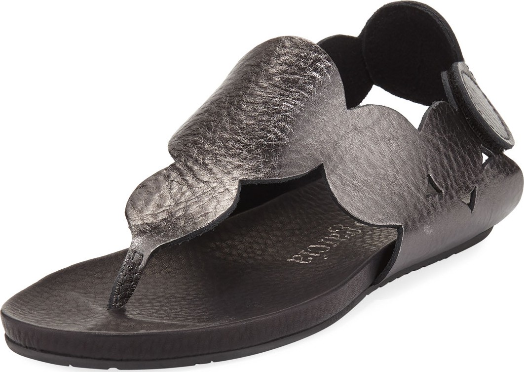 Pedro Garcia Jamee Flat Cervo Circle Thong Sandals