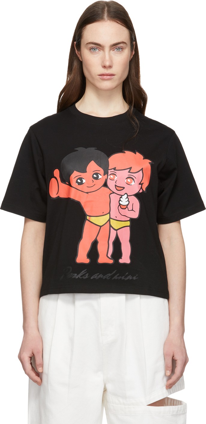 Perks and Mini SSENSE Exclusive Black More Fun With Friends T-Shirt