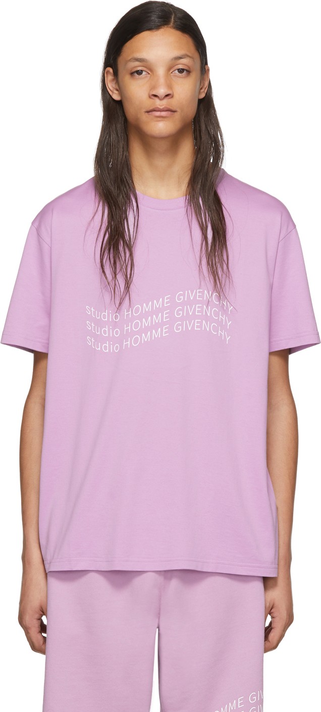 Givenchy Purple Logo Wave T-Shirt