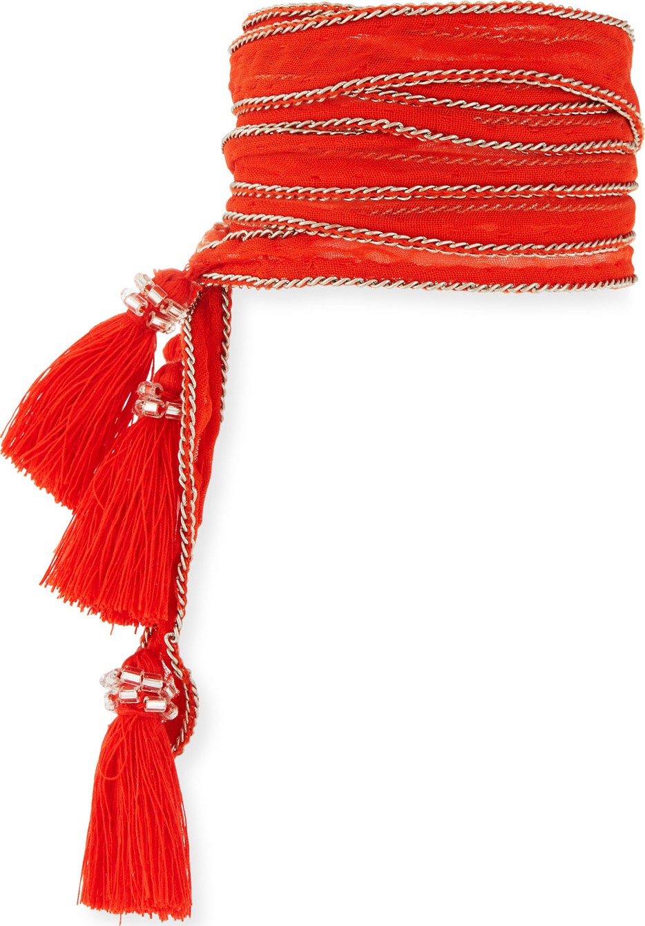 Chan Luu Chain-Trim Chiffon Neckerchief