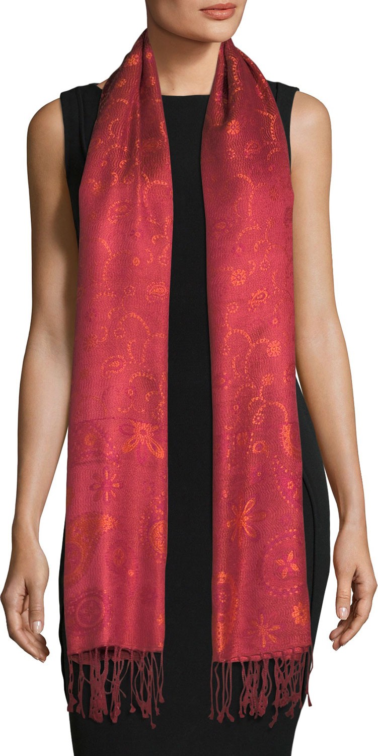 Sabira Lillia Paisley Silk Shawl