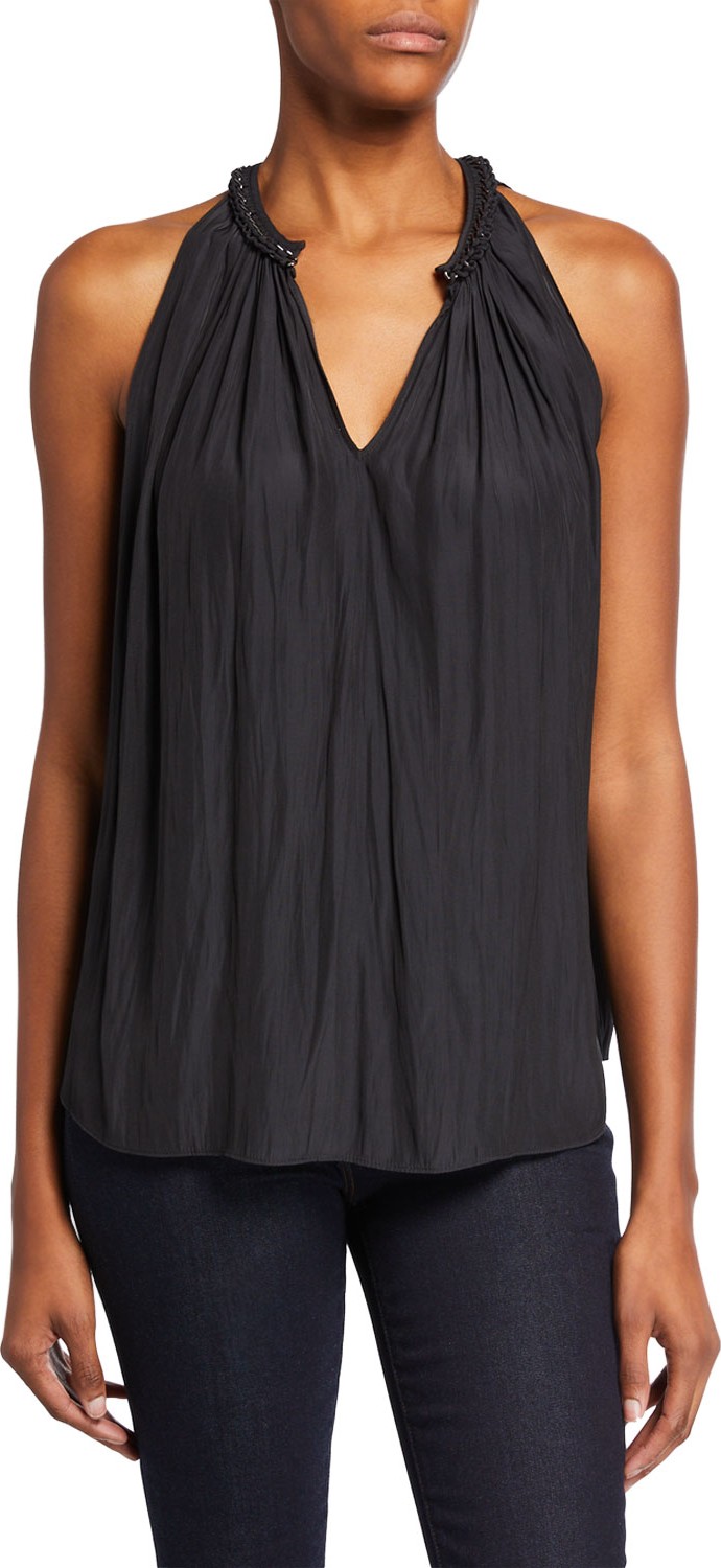 Ramy Brook Ellen Sleeveless V-Neck Blouse