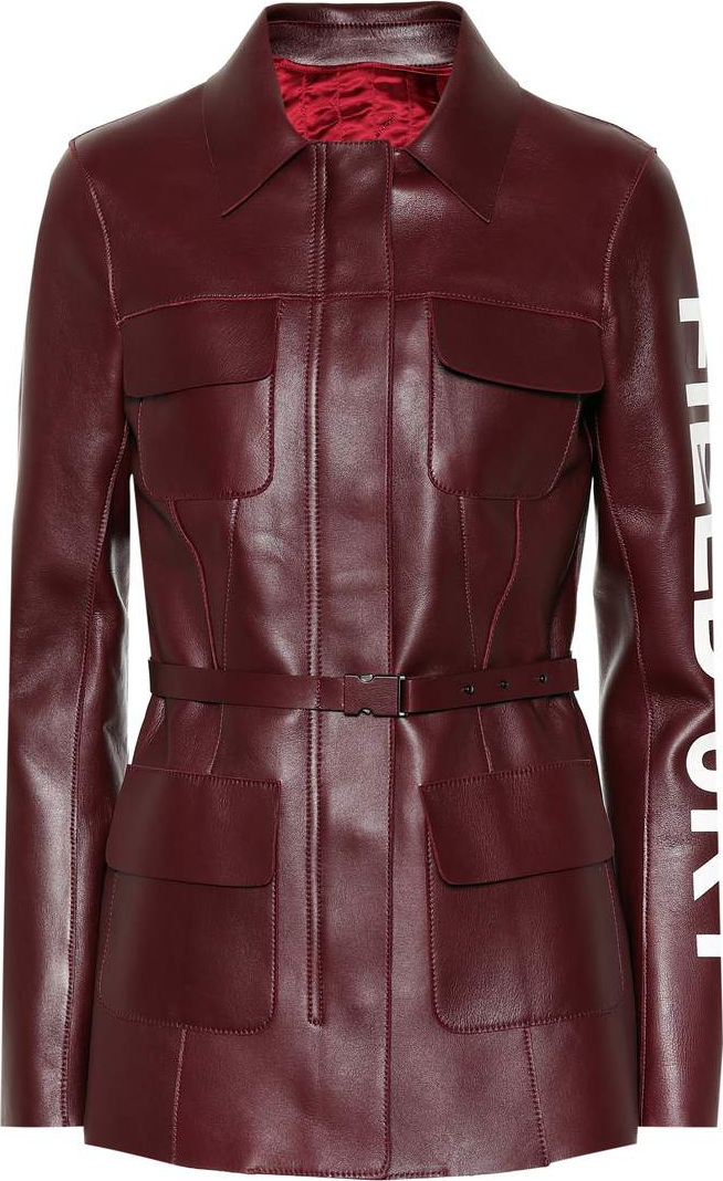 Off White Leather field jacket