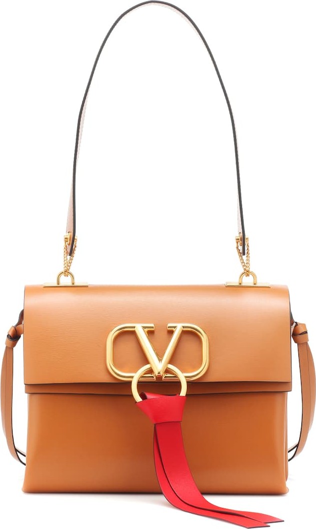 Valentino Valentino Garavani Vee Ring Small leather shoulder bag