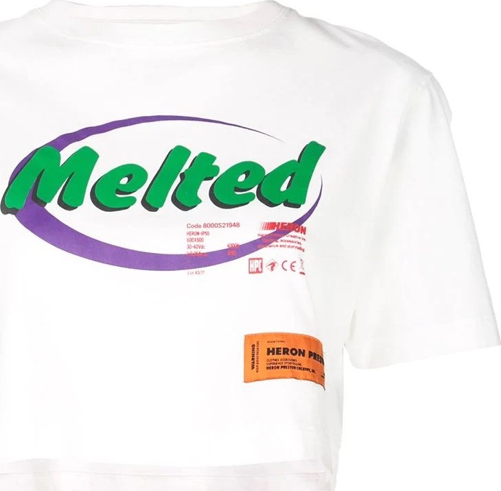 Heron Preston print cropped T-shirt