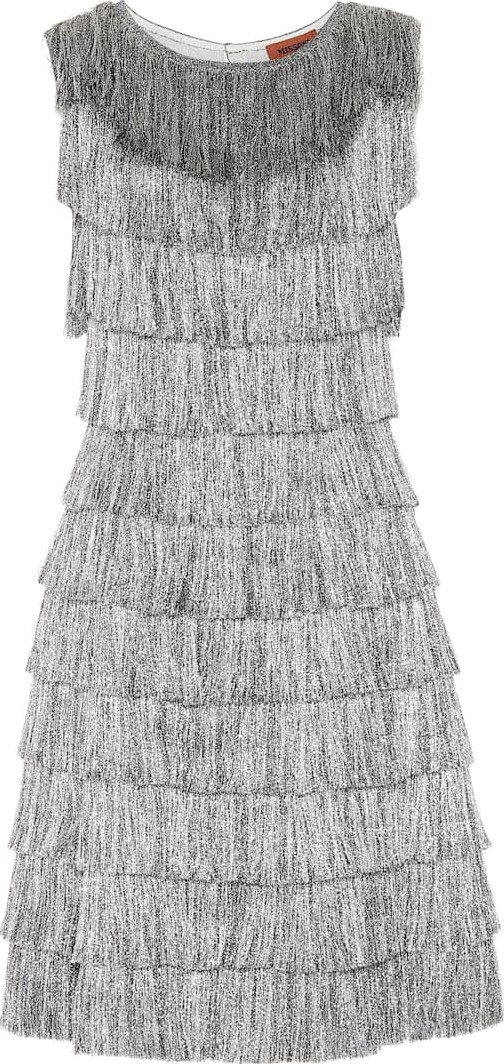 Missoni Metallic fringed dress