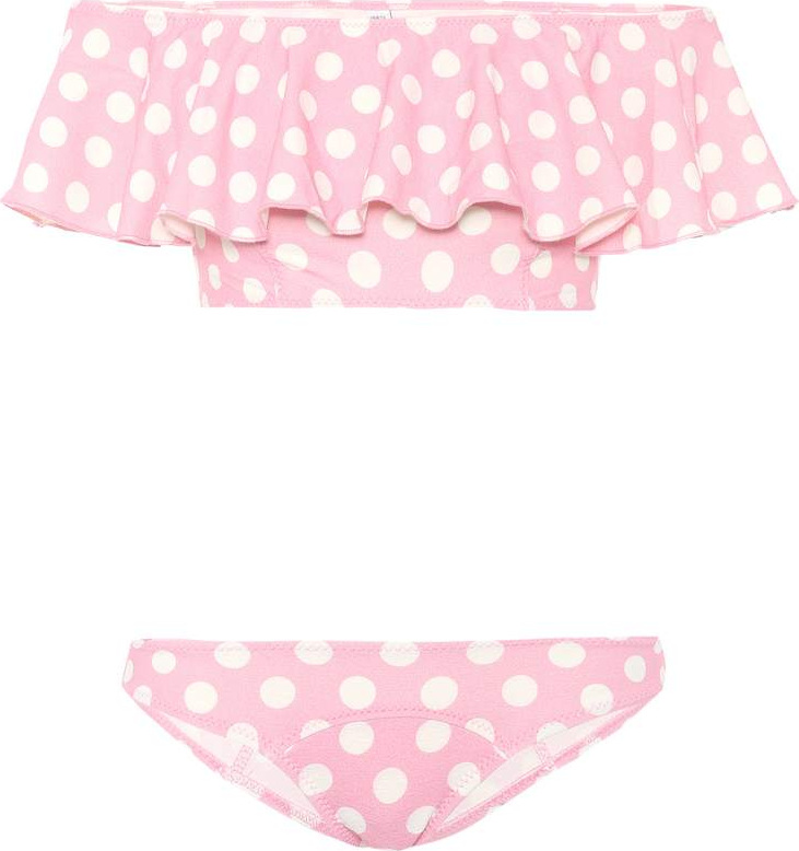Lisa Marie Fernandez Mira polka-dot flounce bikini