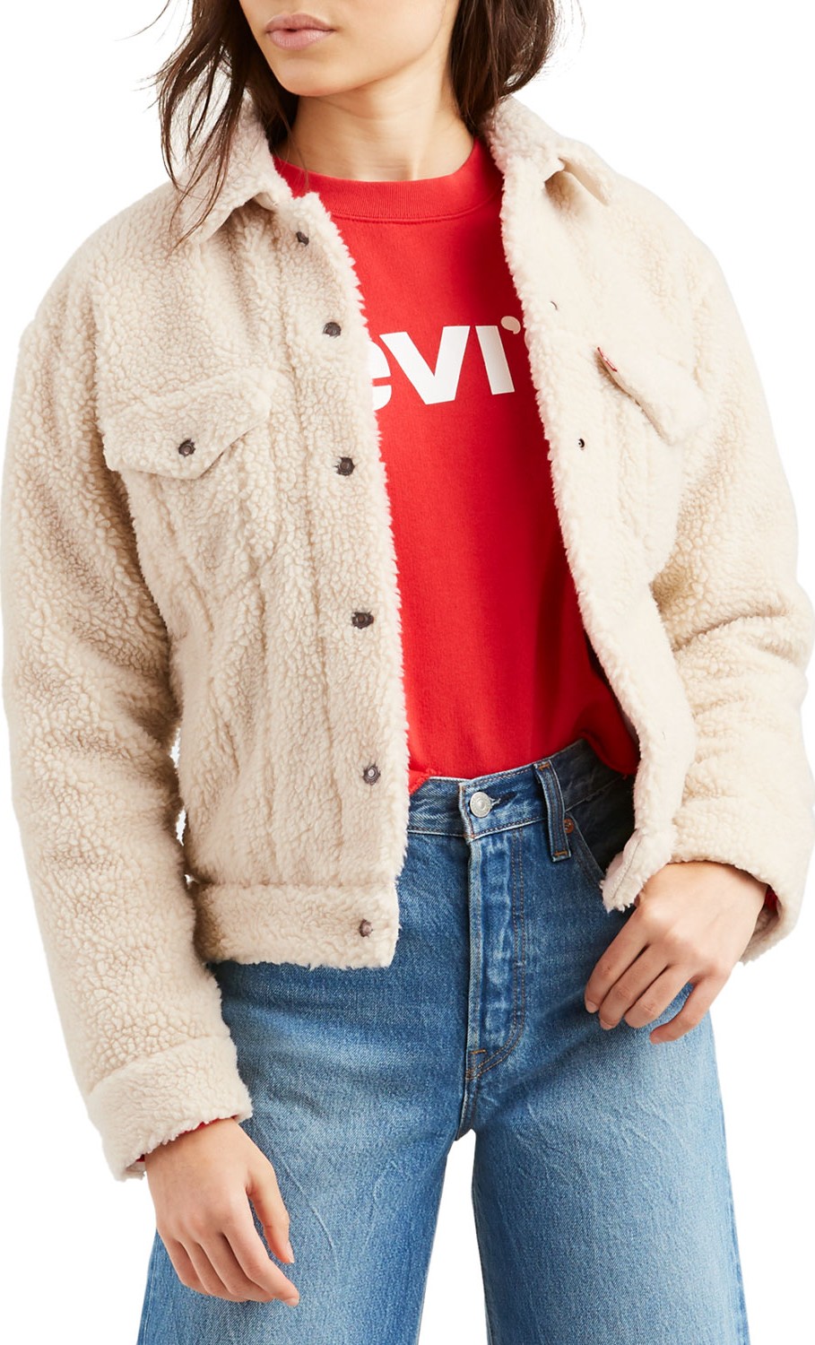 LEVI’S Sherpa Snap-Front Trucker Jacket